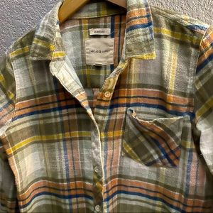 Thread & Supply flannel plaid shirt Shacket relaxed fit